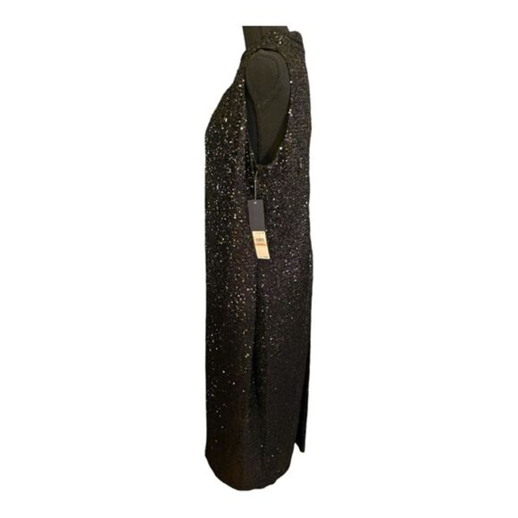 Rachel Roy Sequin Twist Neck Sleeveless Midi Dress Cocktail |Formal | Size 14W - Picture 7 of 16